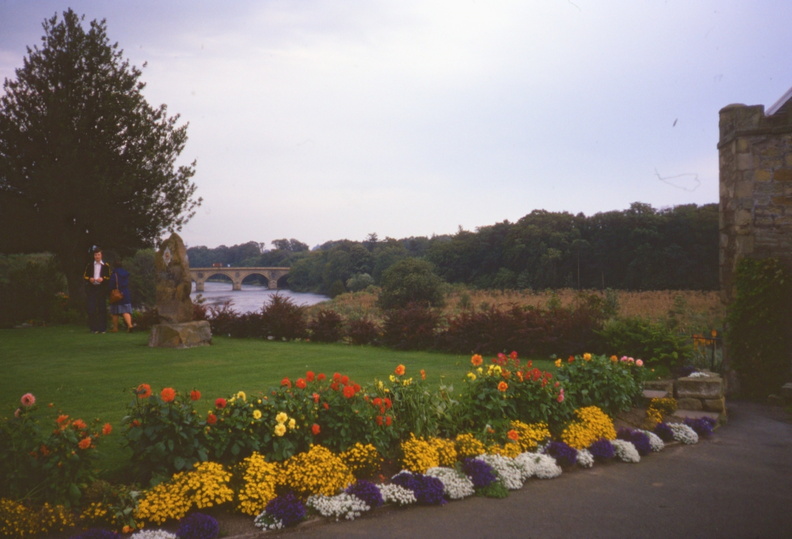 View of River Tweed from Memorial Gardens in Coldstream Sep 1978.jpg